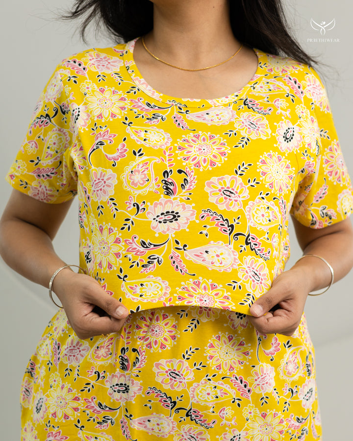 Ashly SoftCotton Calf Length Maternity Loungewear