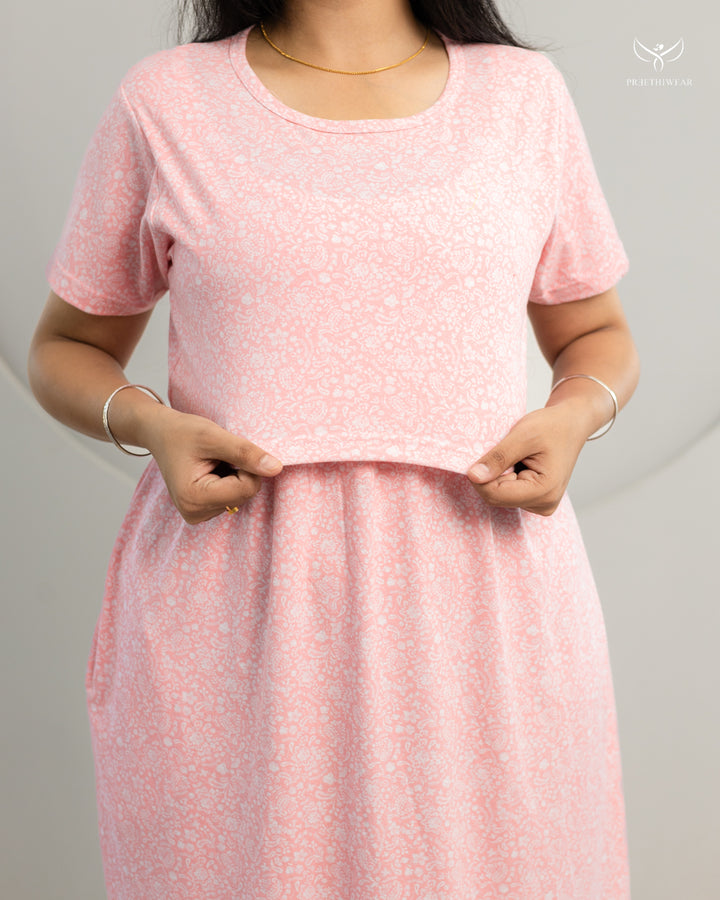 Daxa SoftCotton Calf Length Maternity Loungewear