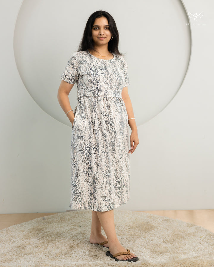 Chandu SoftCotton Calf Length Maternity Loungewear