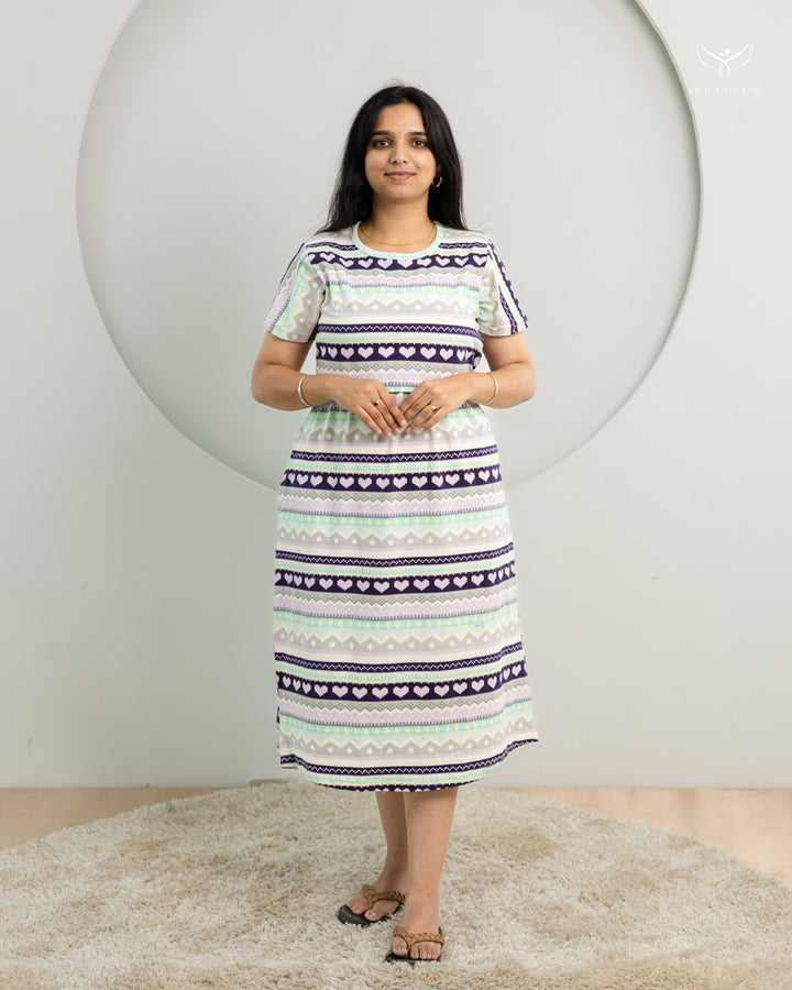 Besliya SoftCotton Calf Length Maternity Loungewear