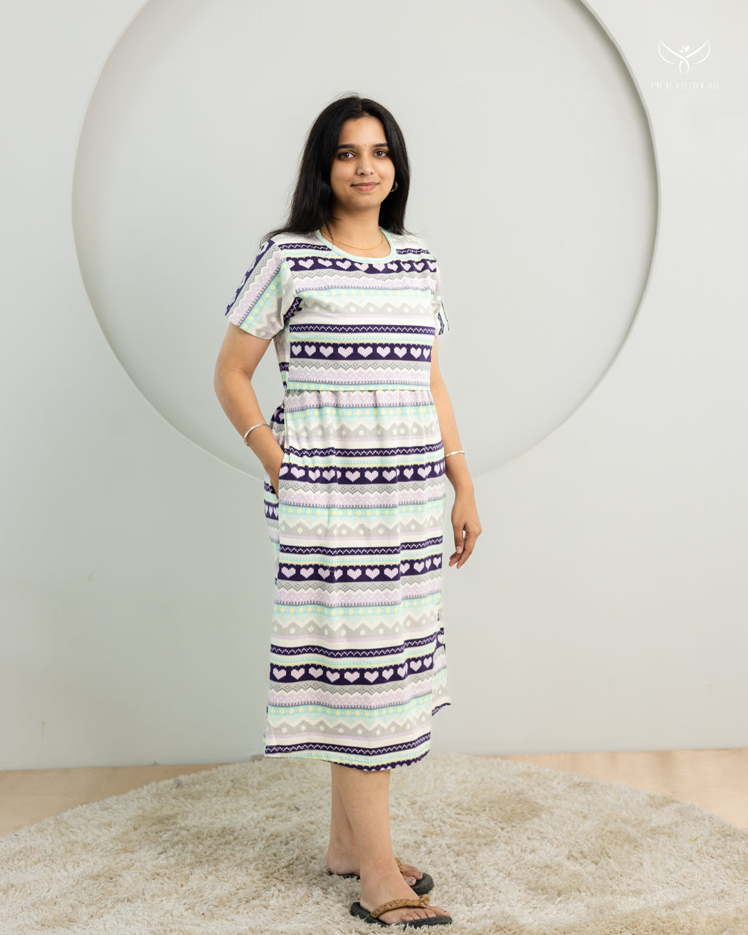 Besliya SoftCotton Calf Length Maternity Loungewear