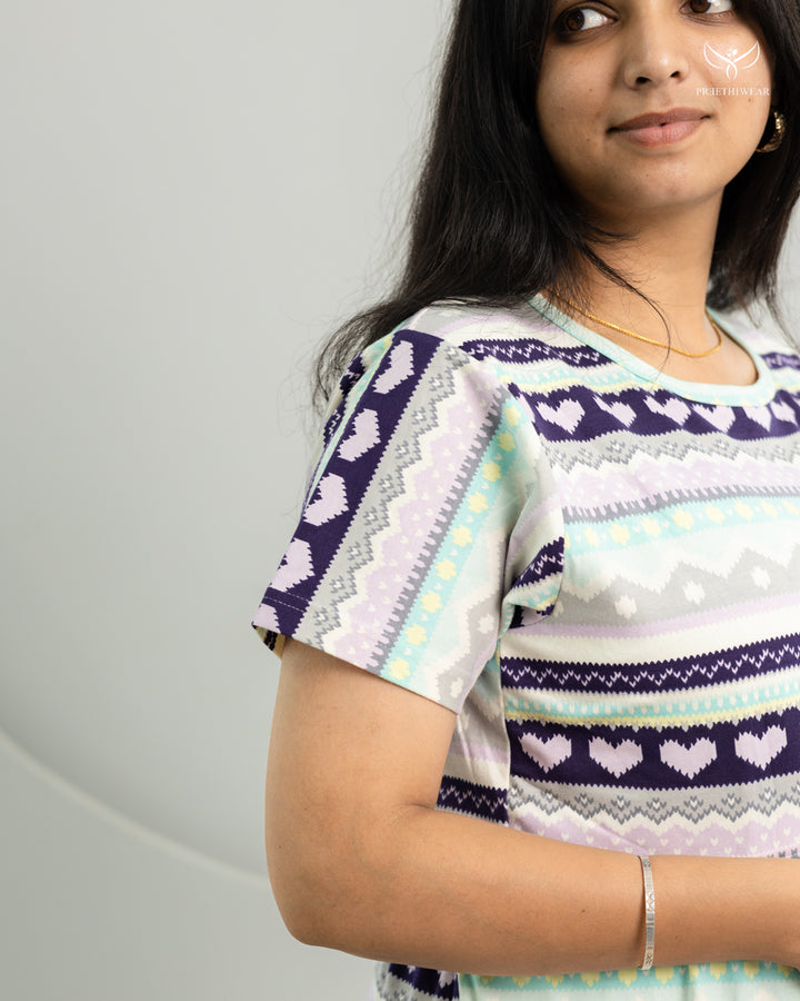 Besliya SoftCotton Calf Length Maternity Loungewear