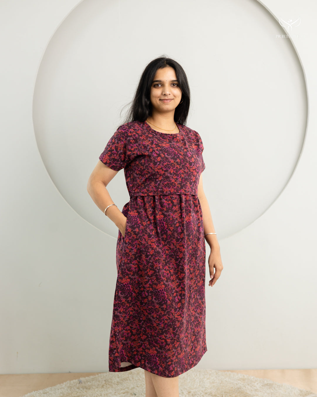 Abila Thick Cotton Calf Length Maternity Loungewear