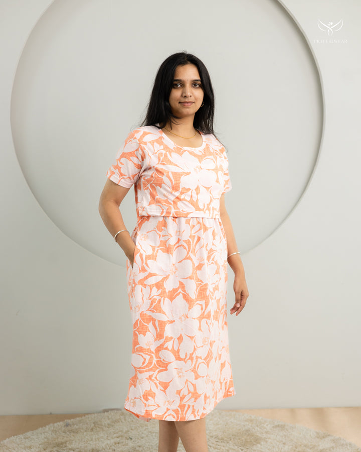 Eniya SoftCotton Calf Length Maternity Loungewear