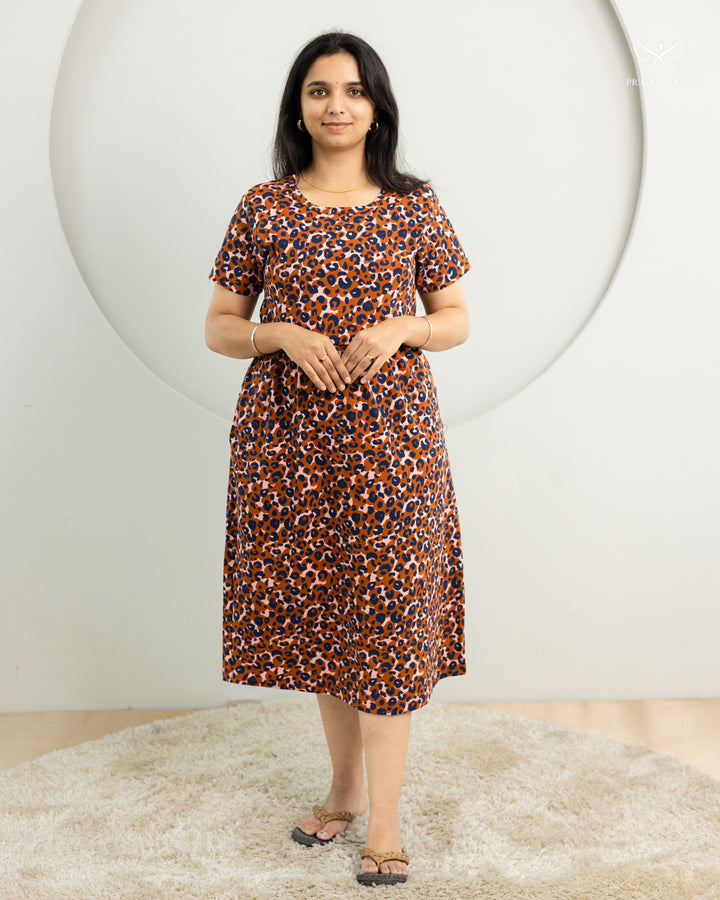 Steffy ThickCotton Calf Length Maternity Loungewear