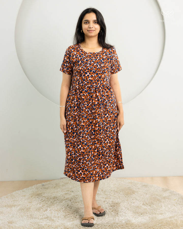 Steffy ThickCotton Calf Length Maternity Loungewear