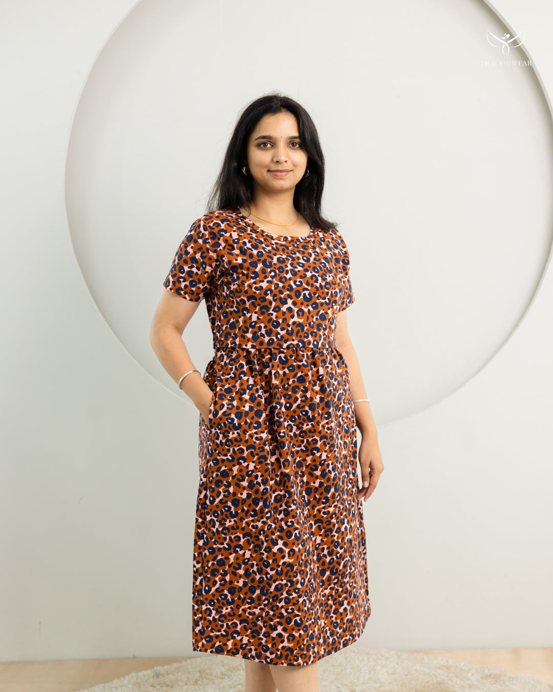 Steffy ThickCotton Calf Length Maternity Loungewear