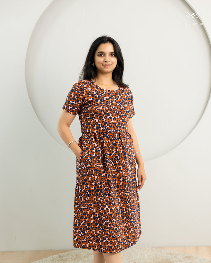 Steffy ThickCotton Calf Length Maternity Loungewear