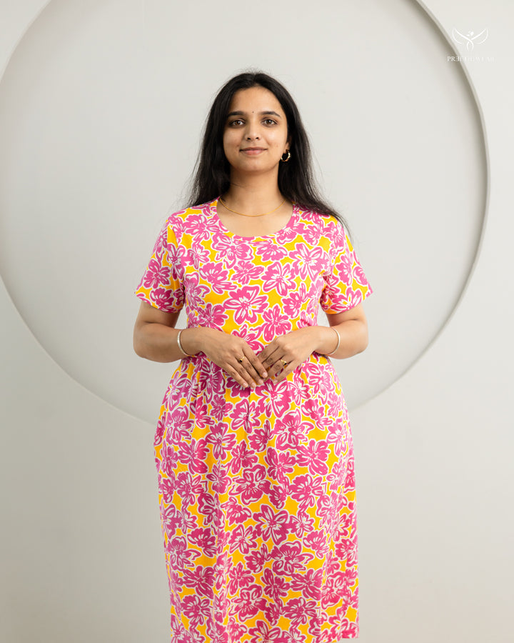 Gowda SoftCotton Calf Length Maternity Loungewear