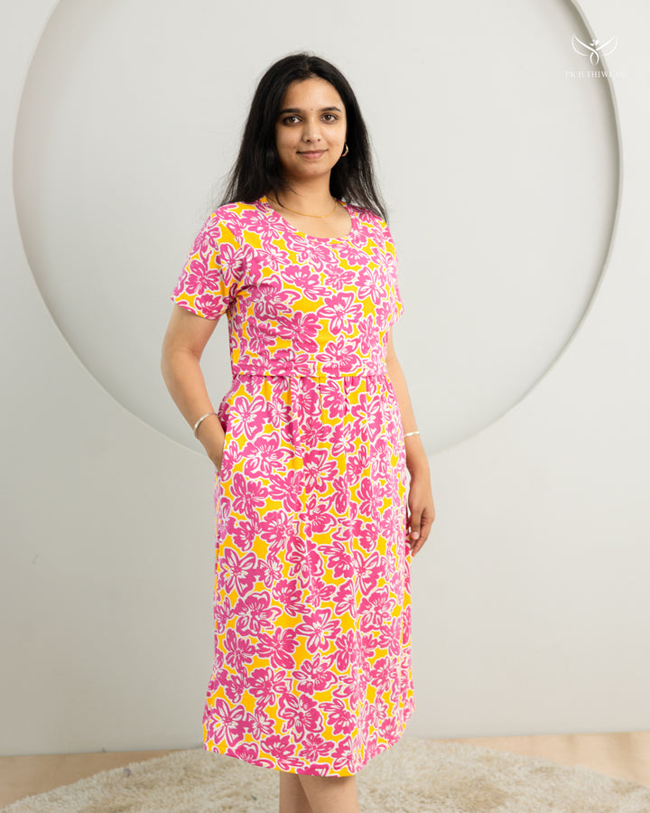 Gowda SoftCotton Calf Length Maternity Loungewear