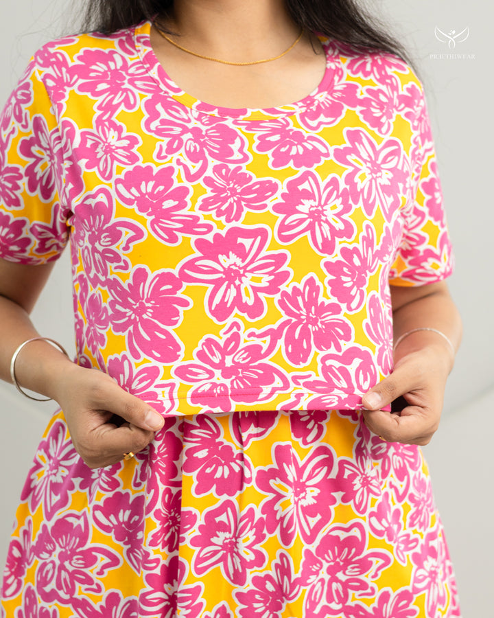 Gowda SoftCotton Calf Length Maternity Loungewear