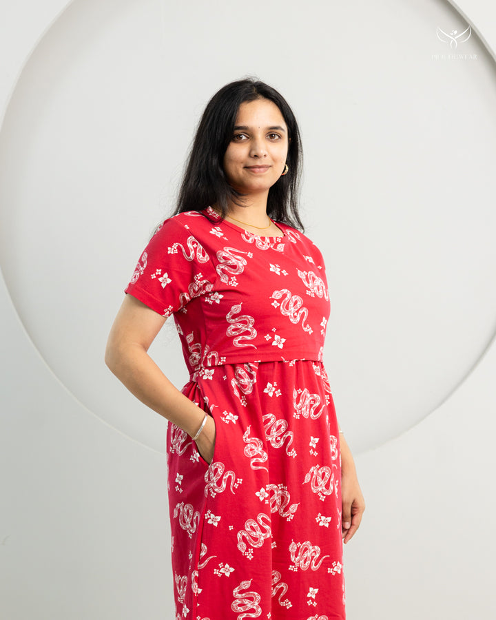 Linju SoftCotton Calf Length Maternity Loungewear
