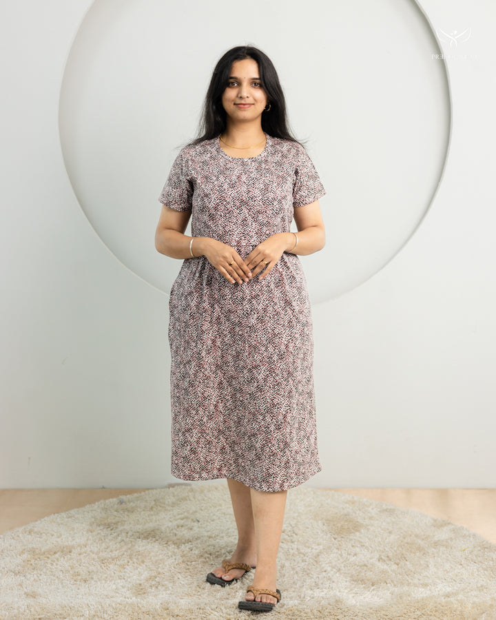 Nazma SoftCotton Calf Length Maternity Loungewear
