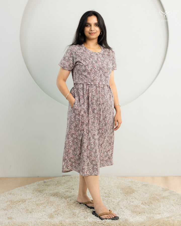 Nazma SoftCotton Calf Length Maternity Loungewear