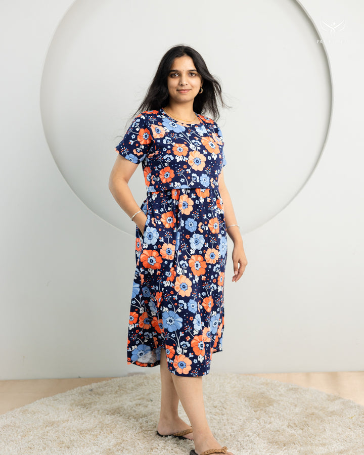 Levina SoftCotton Calf Length Maternity Loungewear