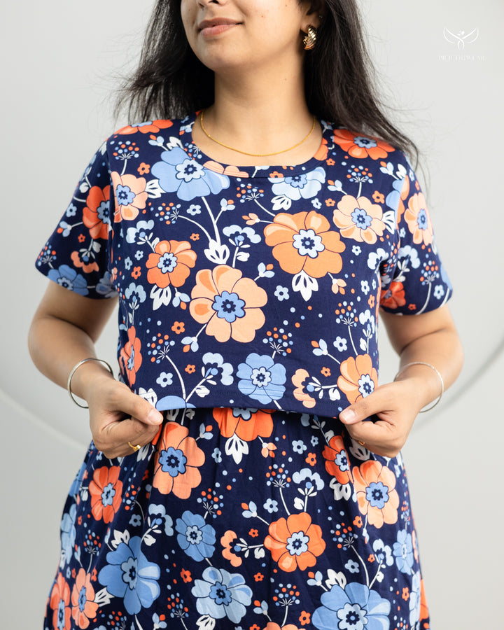 Levina SoftCotton Calf Length Maternity Loungewear
