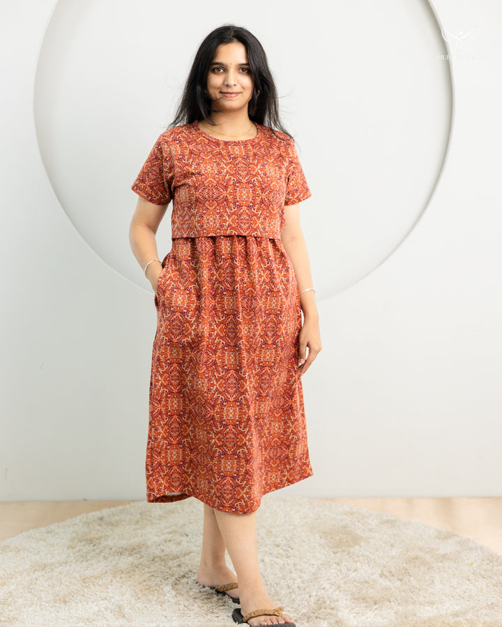Merlyn Thick Cotton Calf Length Maternity Loungewear