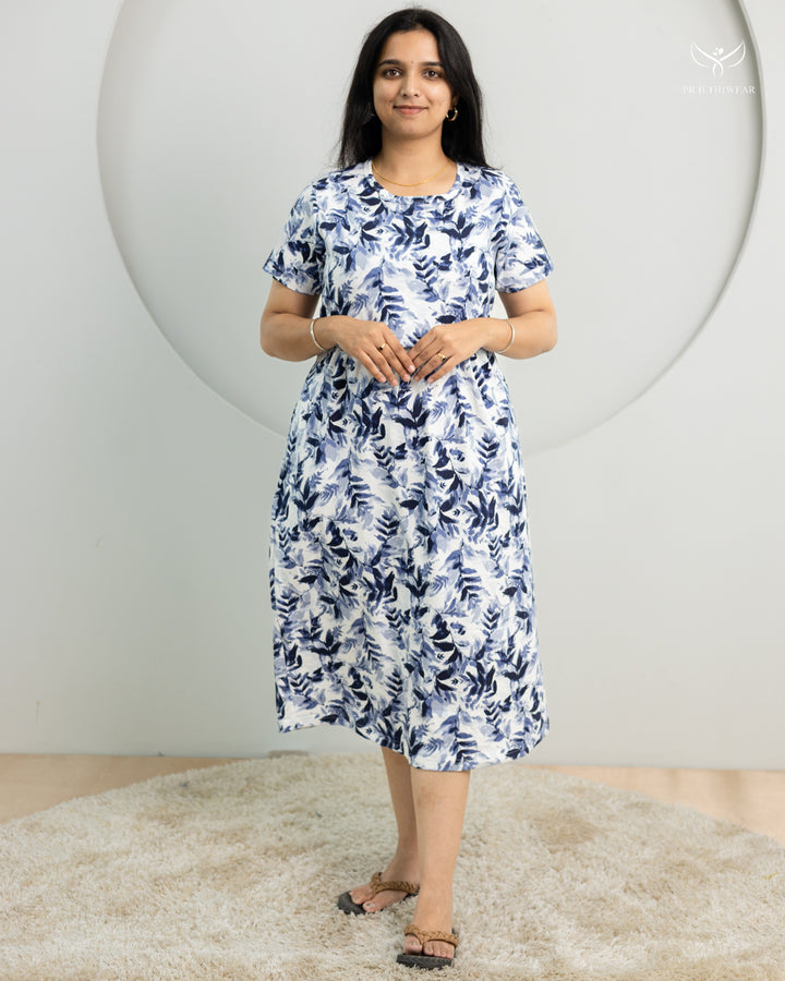 Francy SoftCotton Calf Length Maternity Loungewear