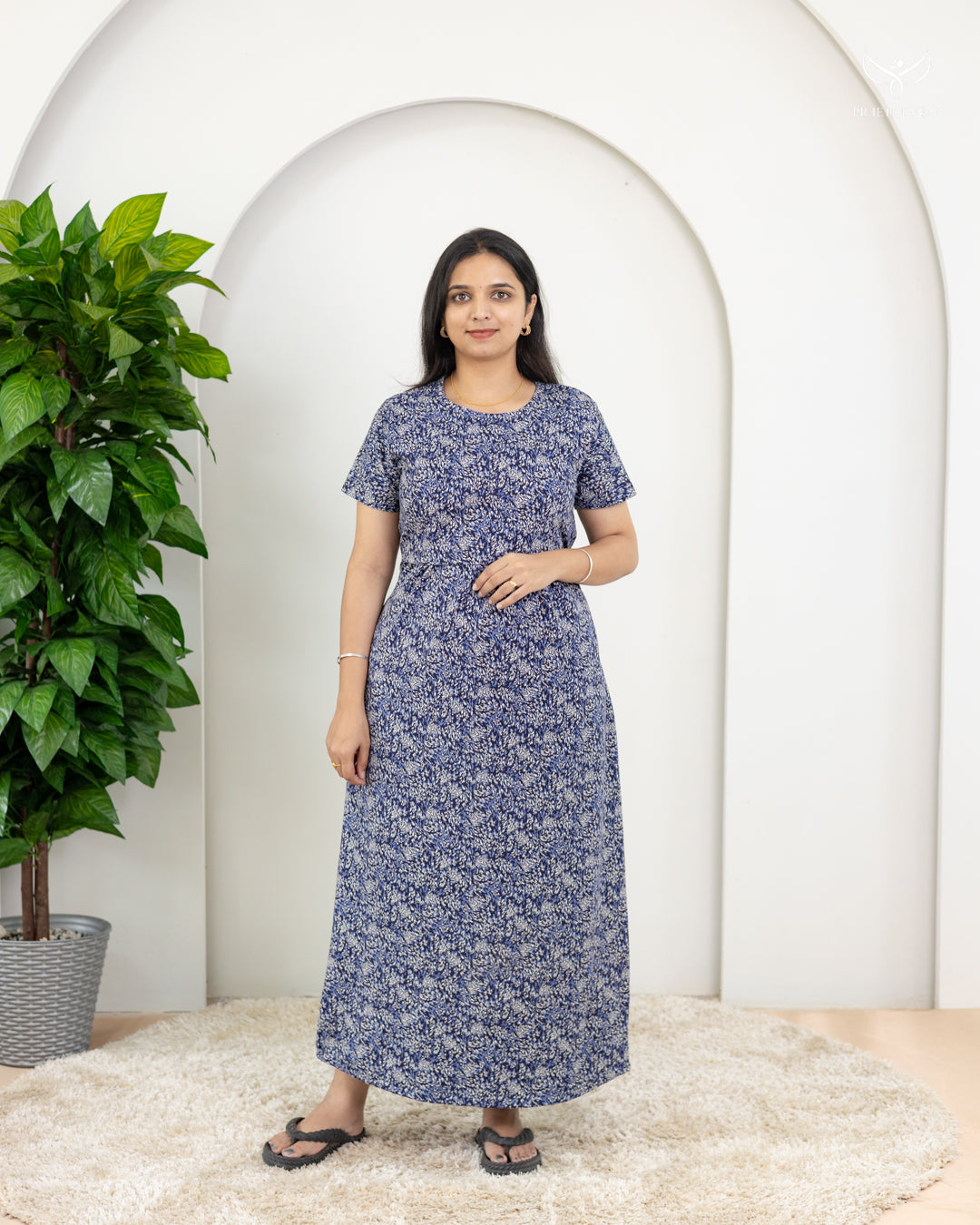 Smriti1  SoftCotton Full Length Maternity Loungewear