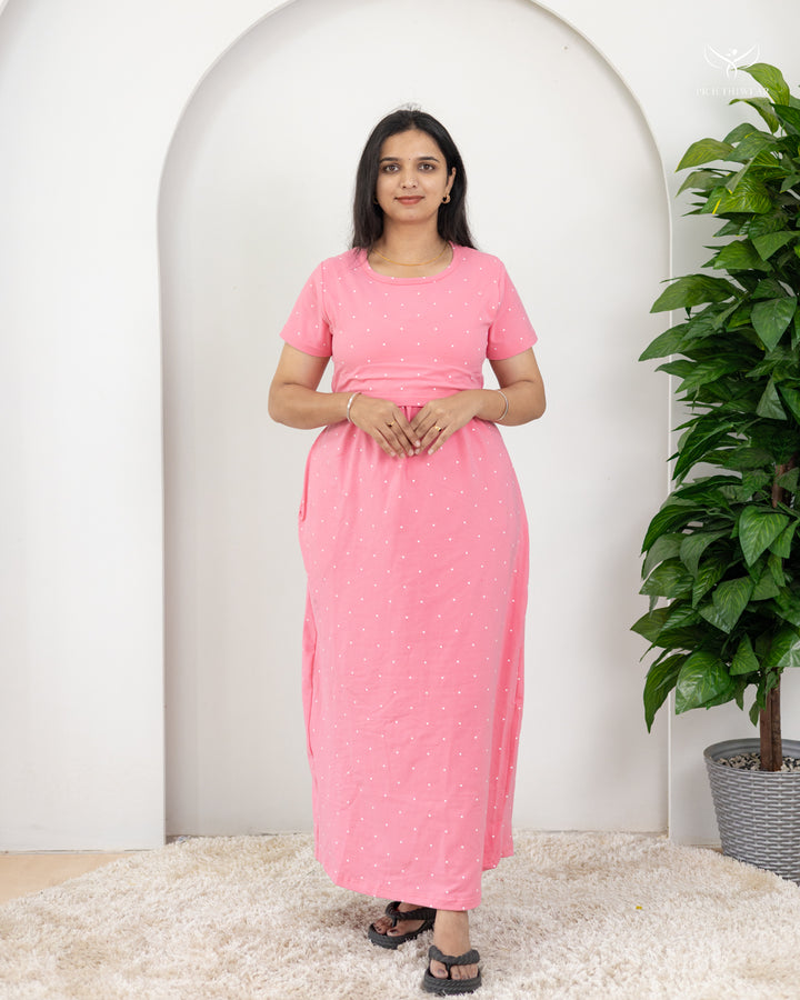 Dimple1  SoftCotton Full Length Maternity Loungewear