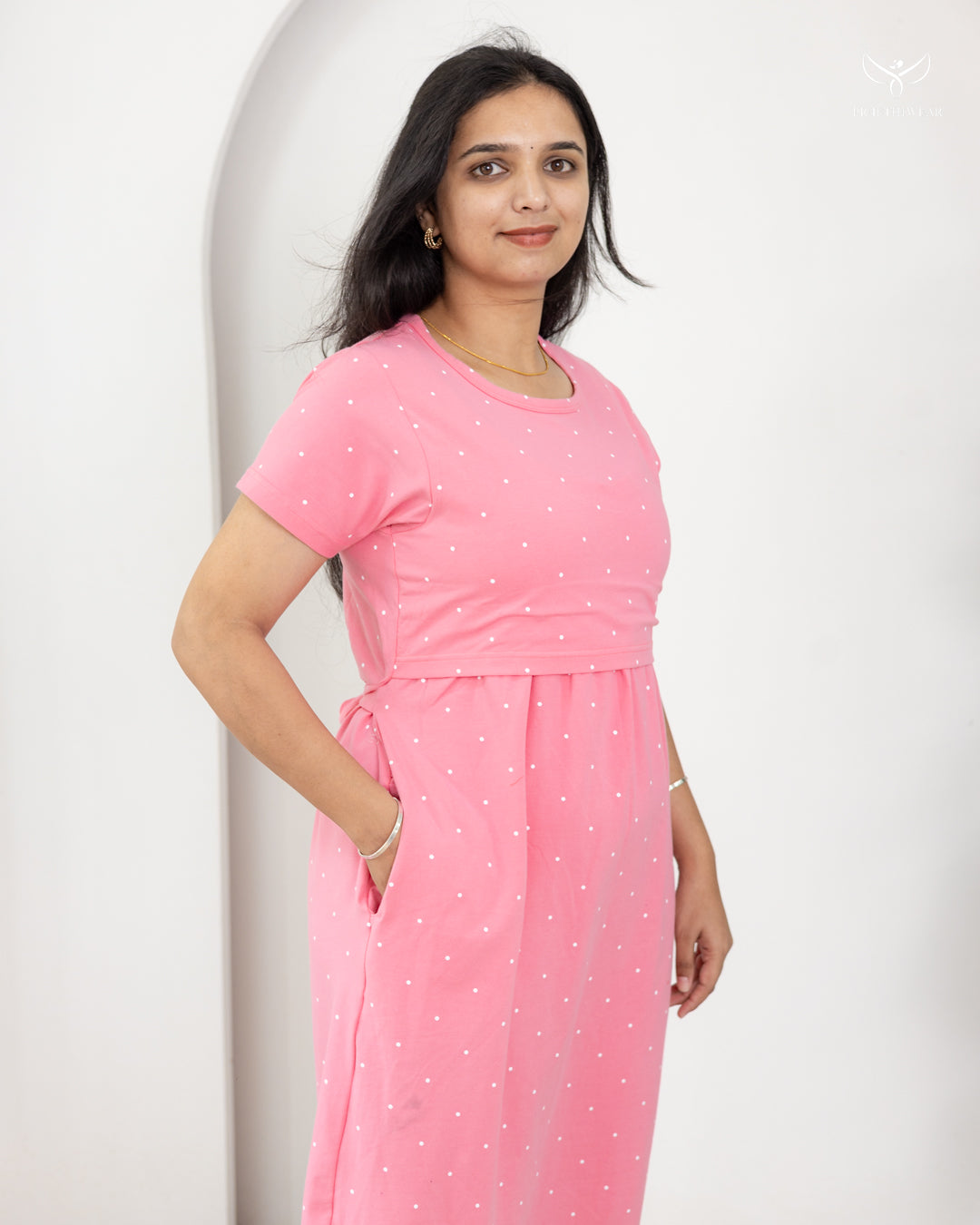 Dimple1  SoftCotton Full Length Maternity Loungewear