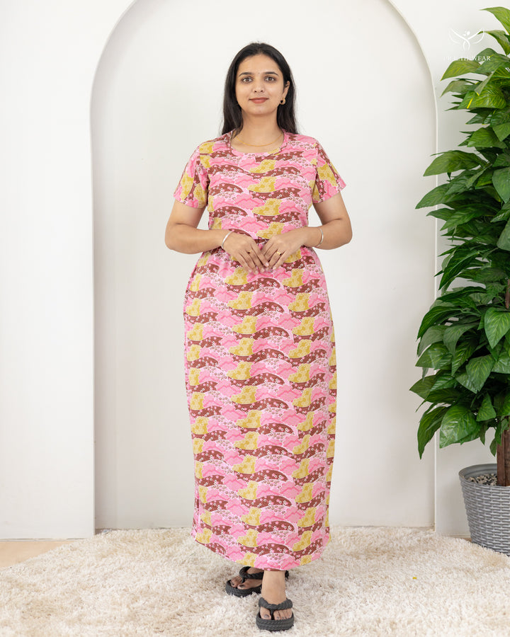 Jeevitha  SoftCotton Full Length Maternity Loungewear