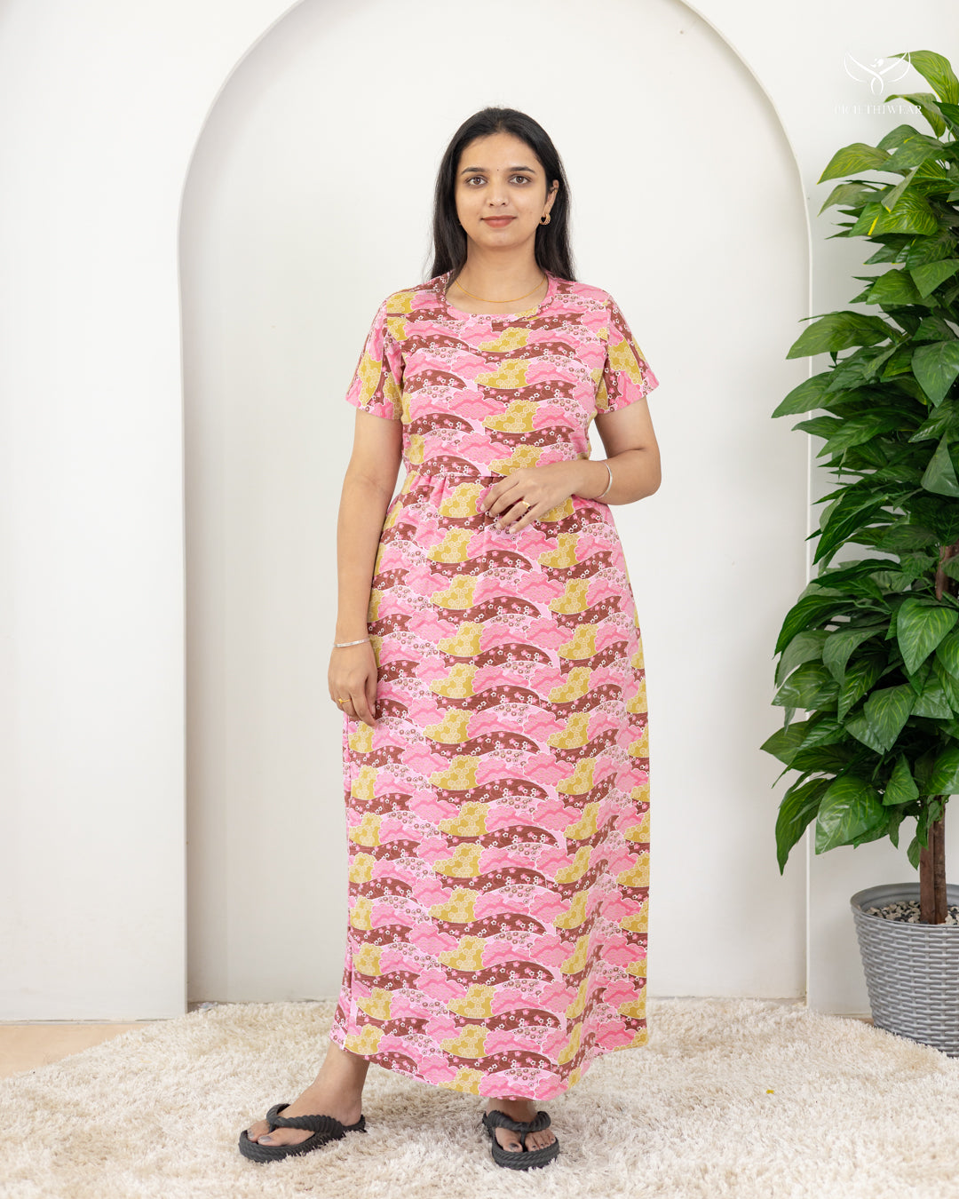 Jeevitha  SoftCotton Full Length Maternity Loungewear