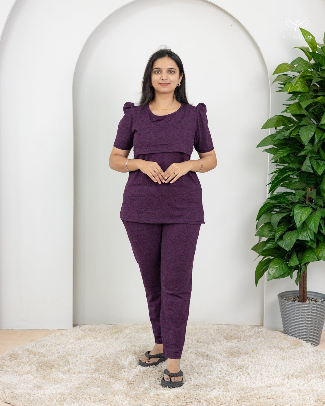 Savitha SoftCotton Maternity Top Pant Set