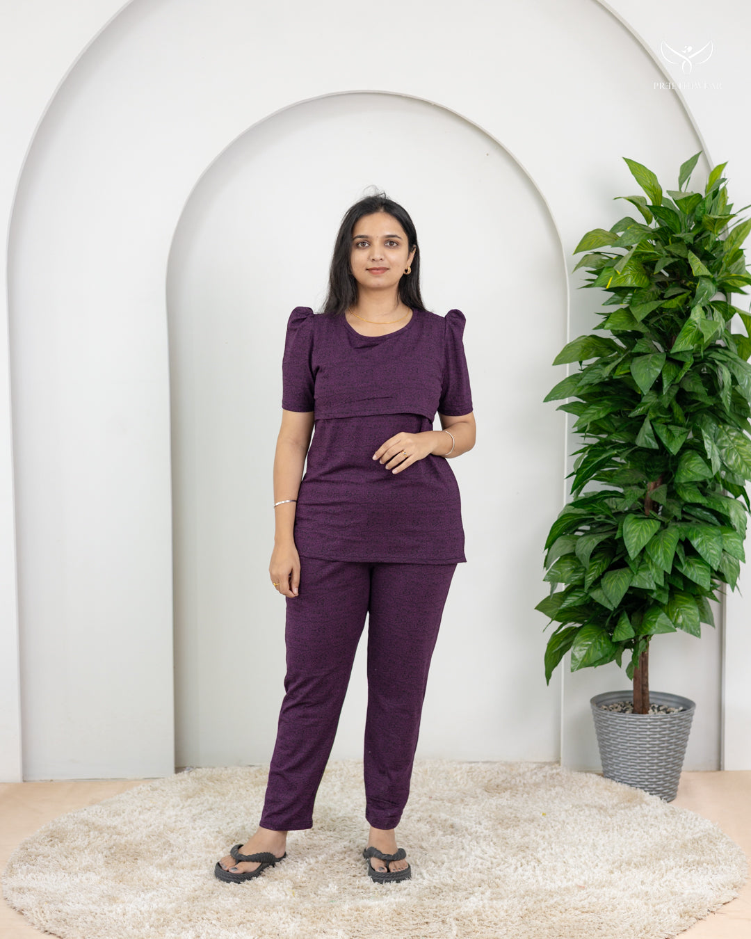 Savitha SoftCotton Maternity Top Pant Set