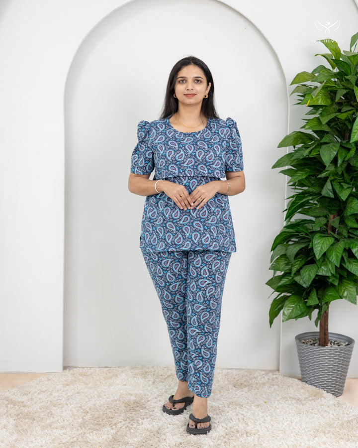 Teena  SoftCotton Maternity Top Pant Set