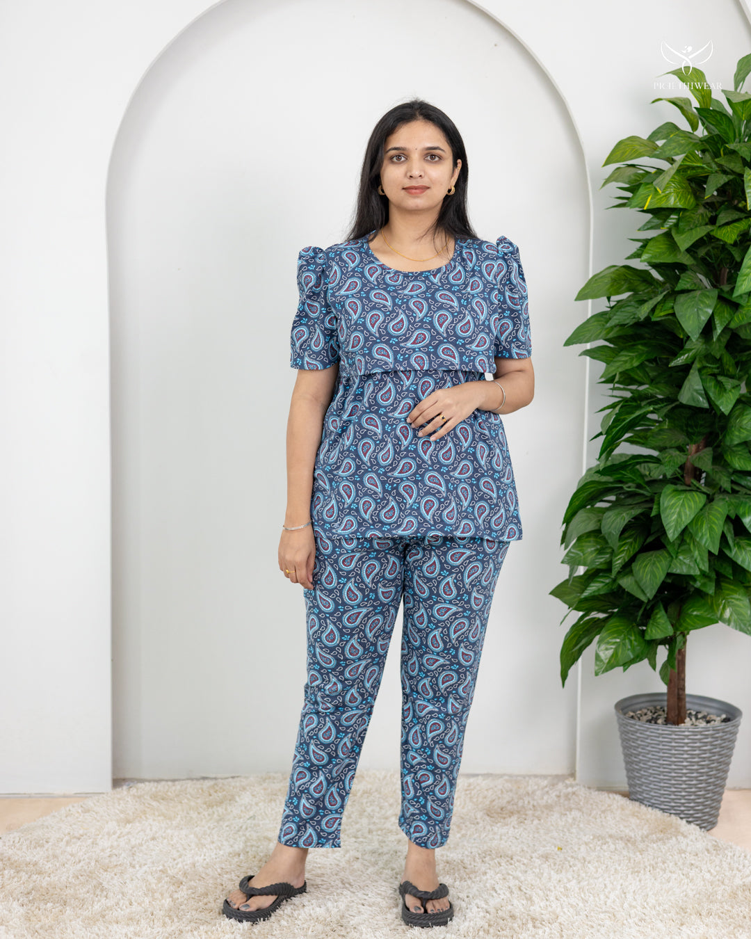 Teena  SoftCotton Maternity Top Pant Set