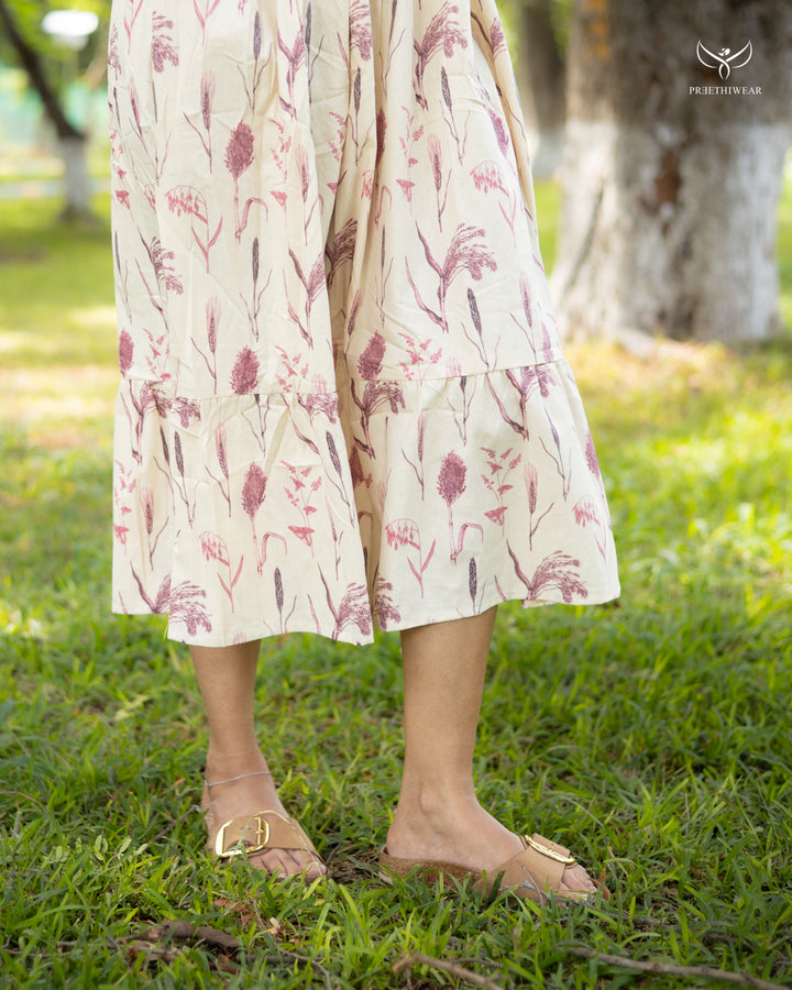 Satya1 Maternity Dress with center Button
