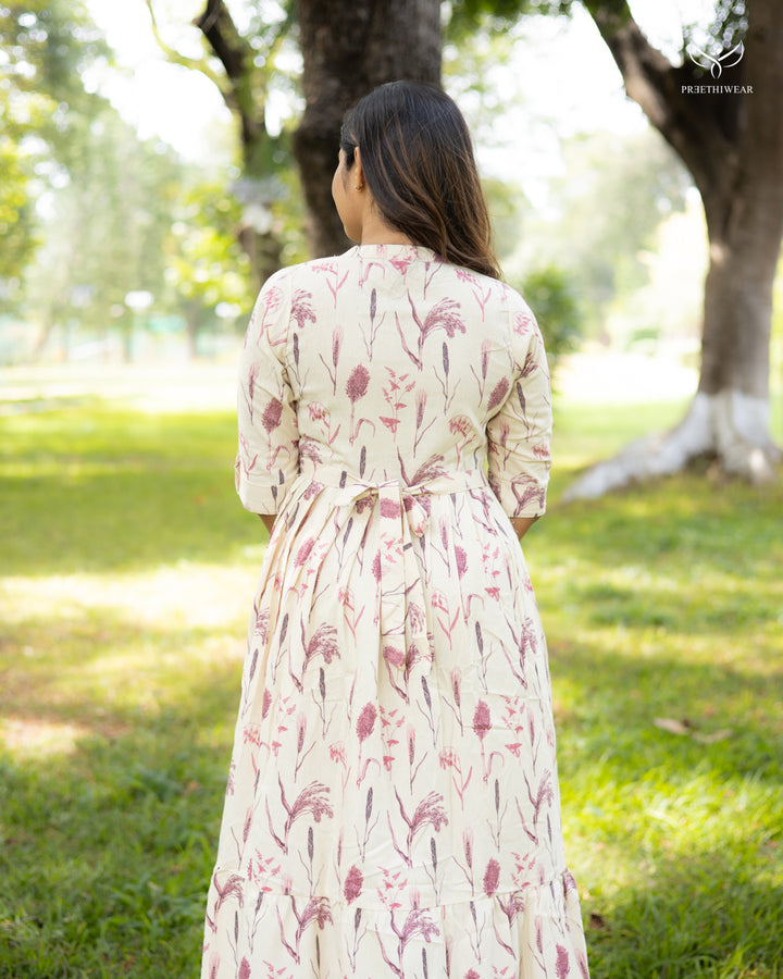 Satya1 Maternity Dress with center Button