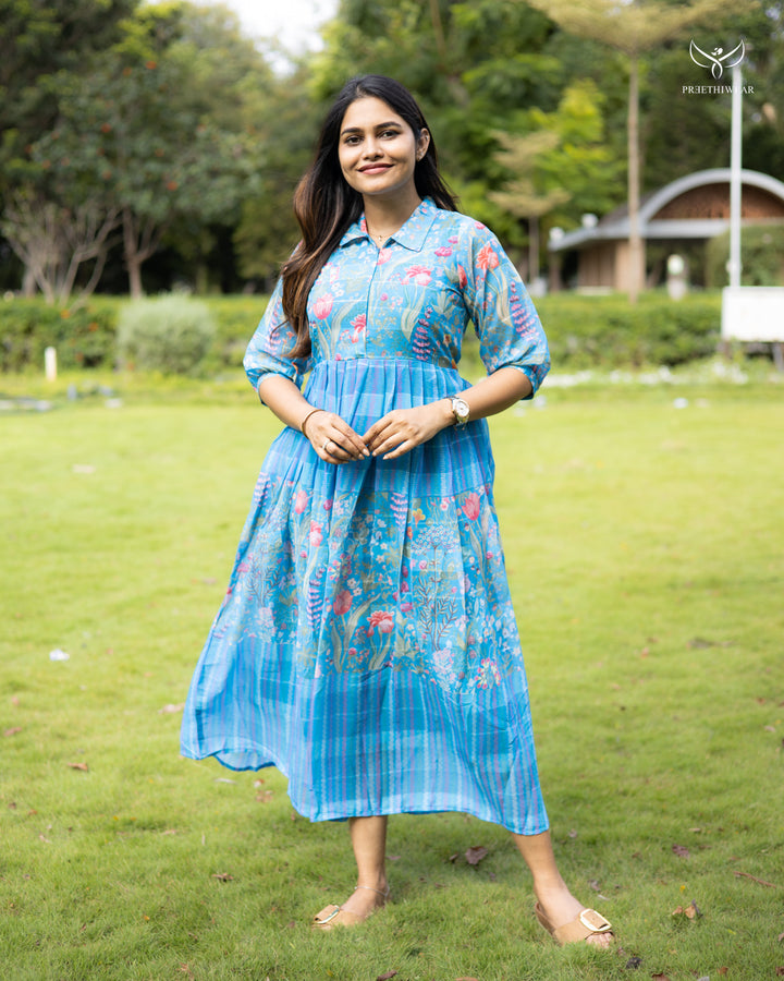 Nithisha Maternity Dress with center Zip