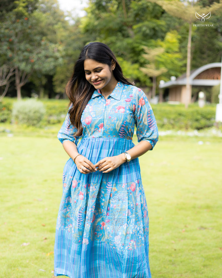 Nithisha Maternity Dress with center Zip