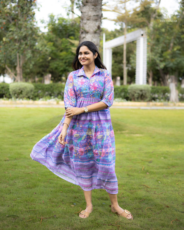 Srinitya Maternity Dress  with center Zip