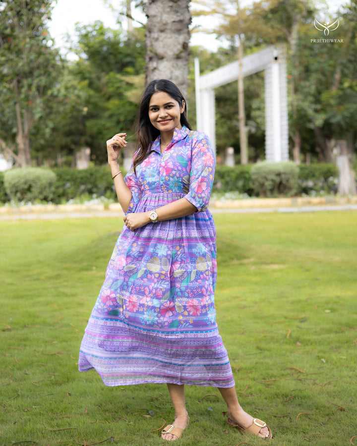 Srinitya Maternity Dress  with center Zip