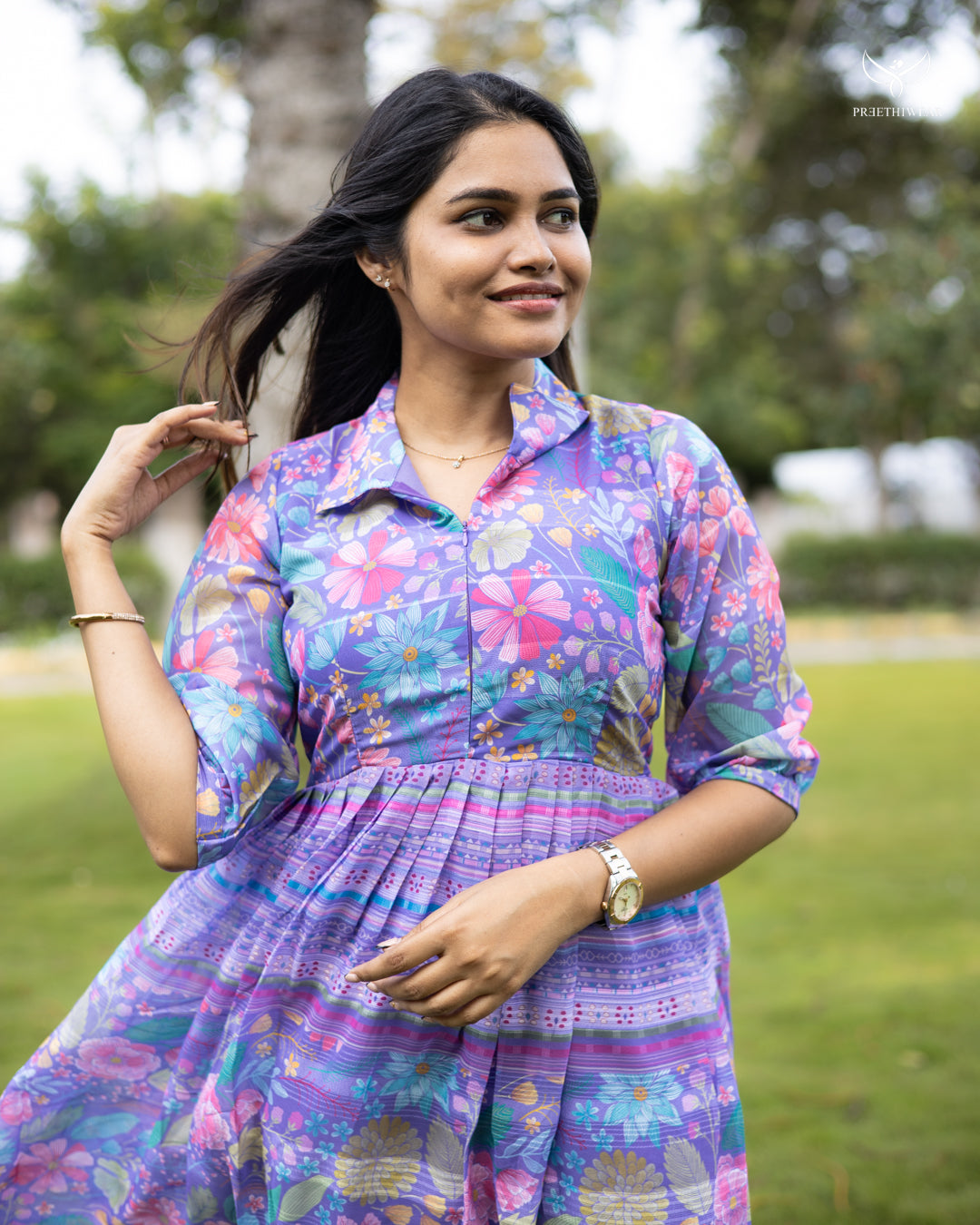Srinitya Maternity Dress  with center Zip