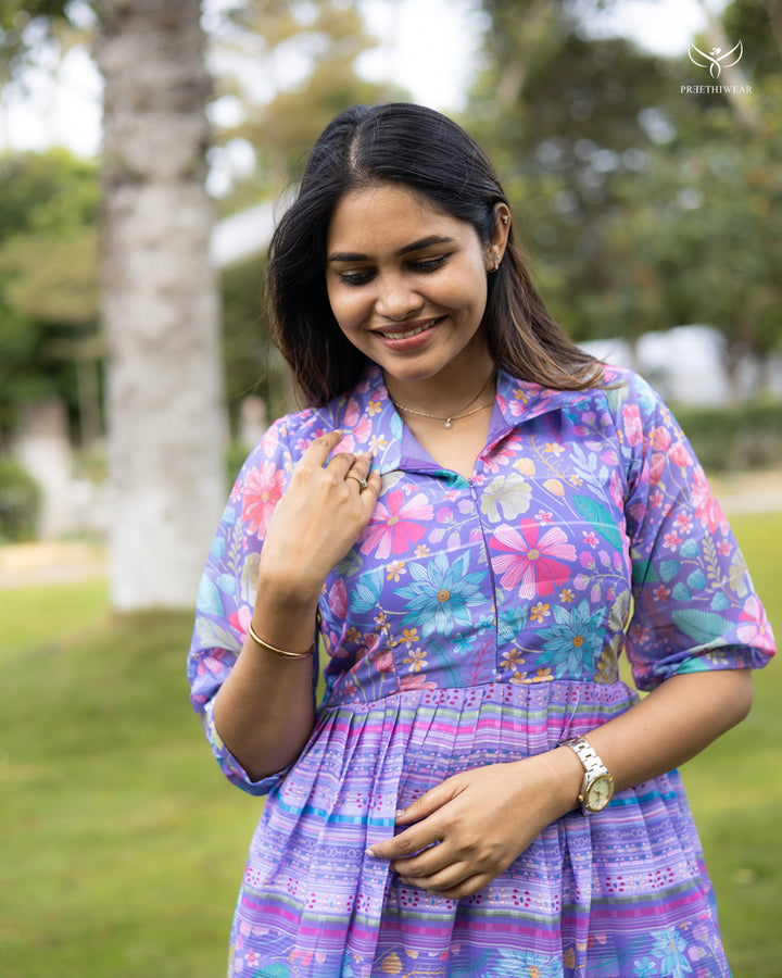 Srinitya Maternity Dress  with center Zip