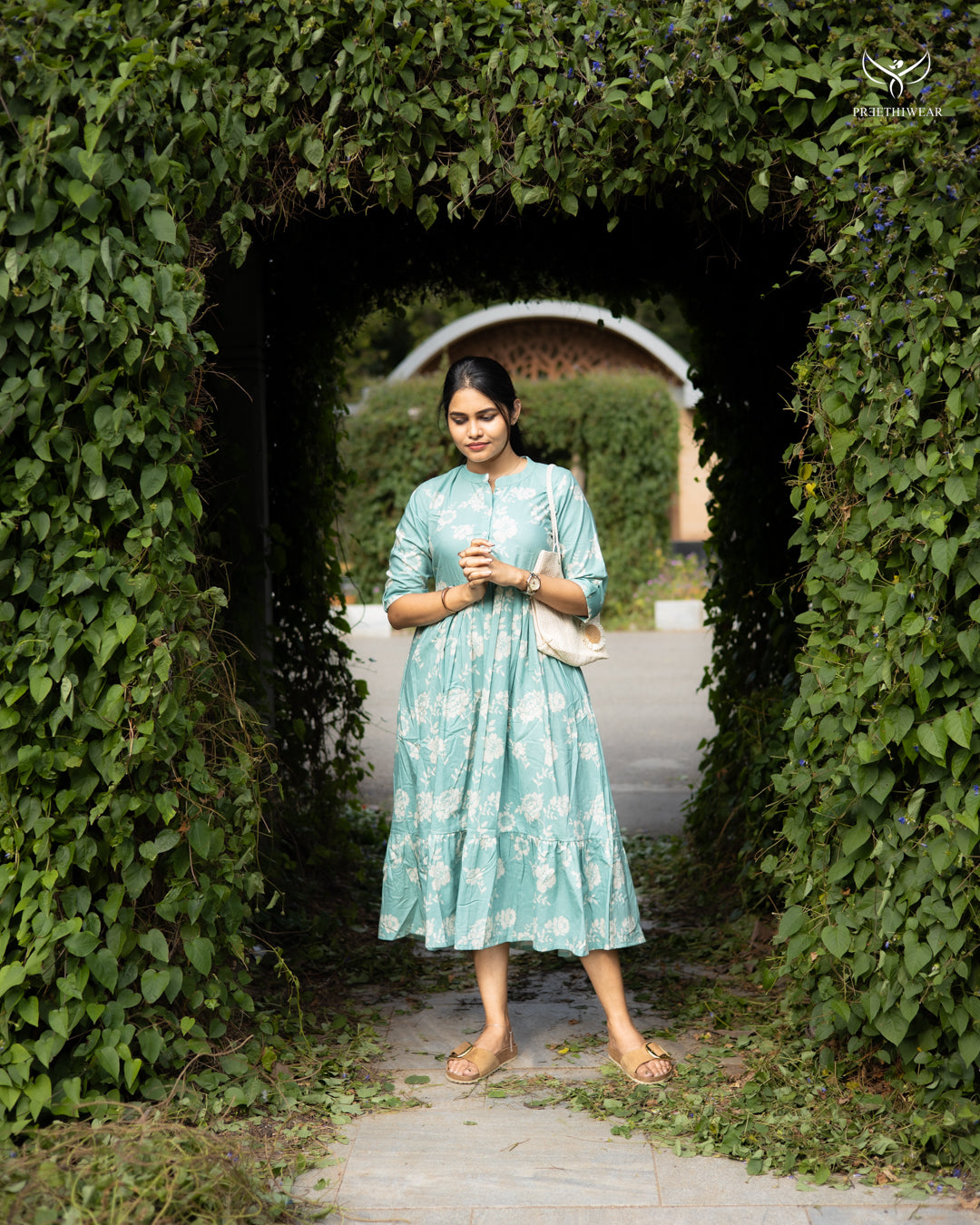 Ajina  Maternity Dress with center Button