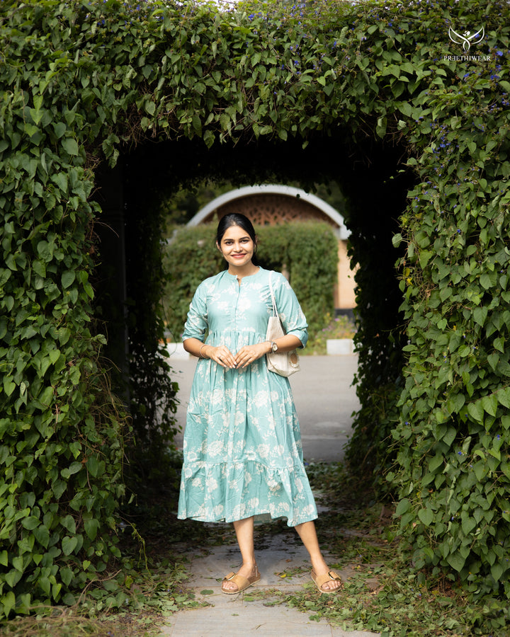 Ajina  Maternity Dress with center Button