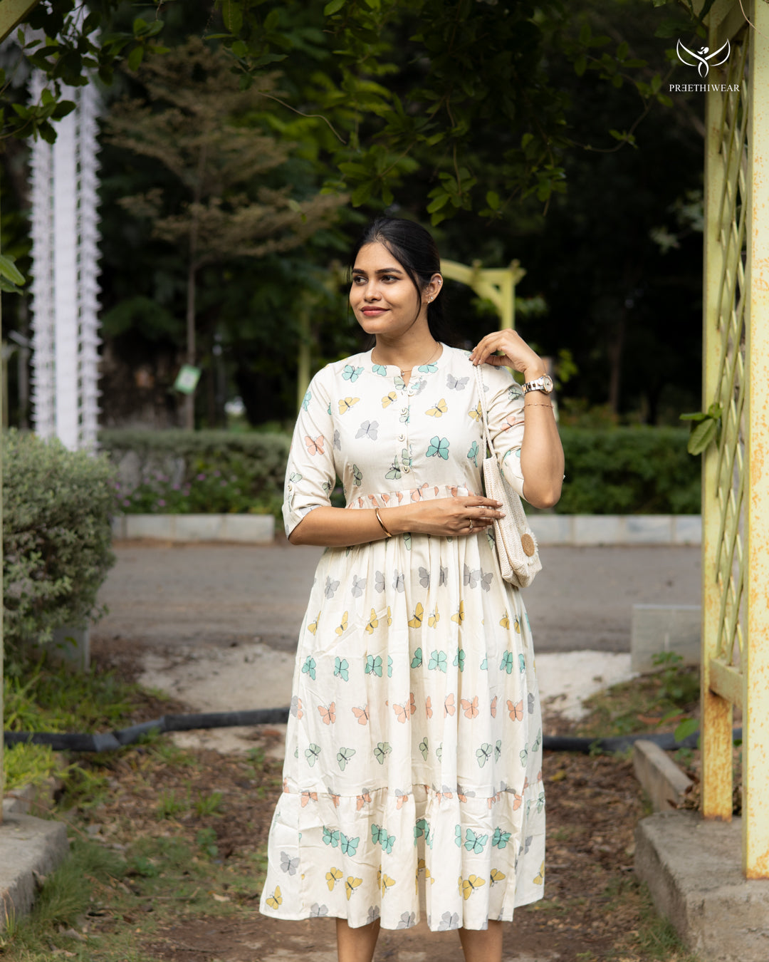Rubini1 Maternity Dress with center Button