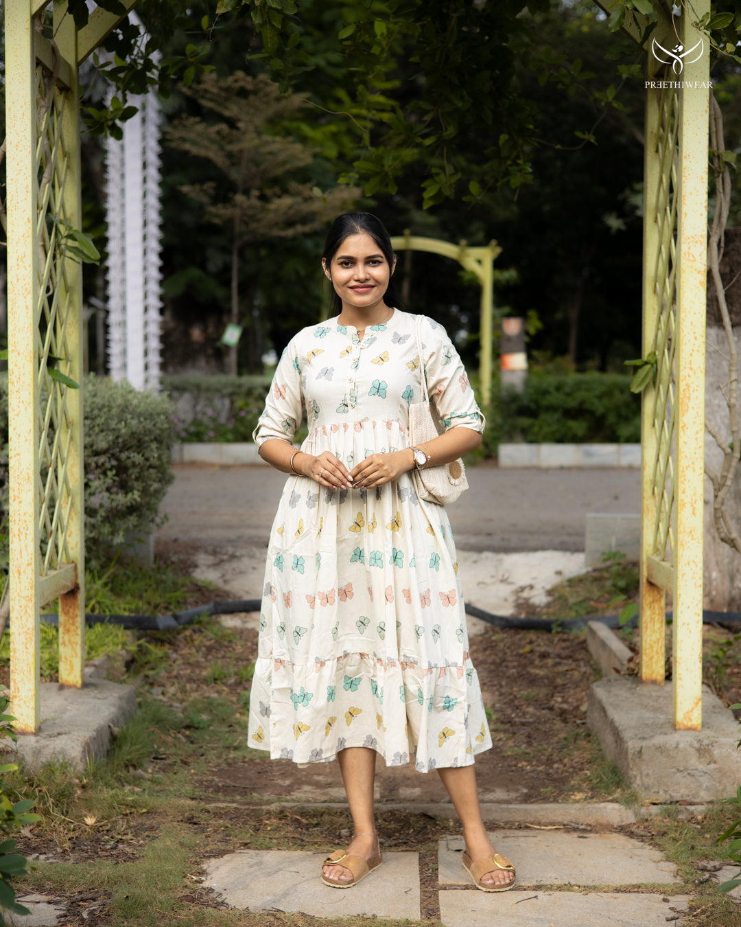 Rubini1 Maternity Dress with center Button