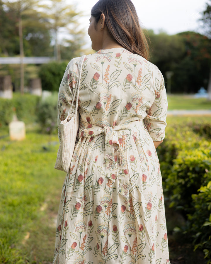 Indira Maternity Dress with center Button