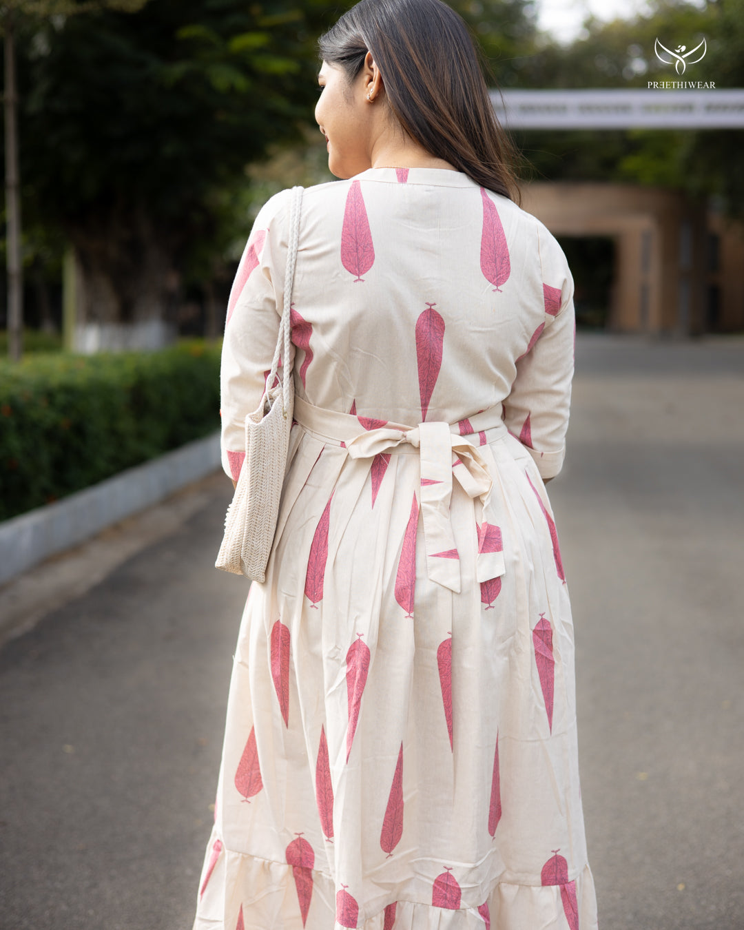 Monika1 Maternity Dress with center Button