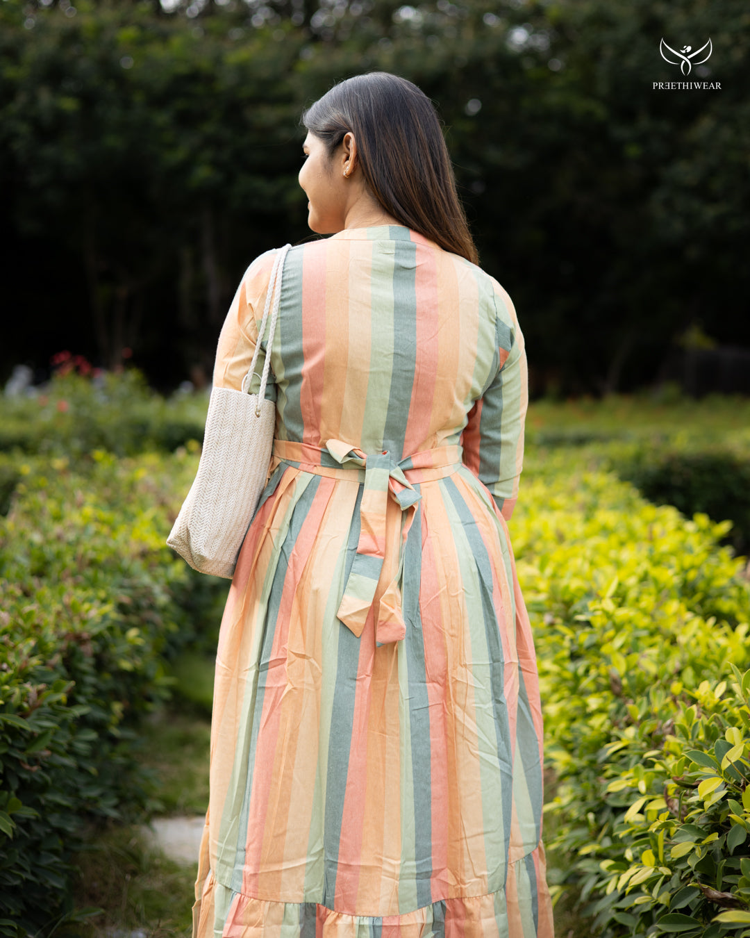 Viju Maternity Dress with center Button
