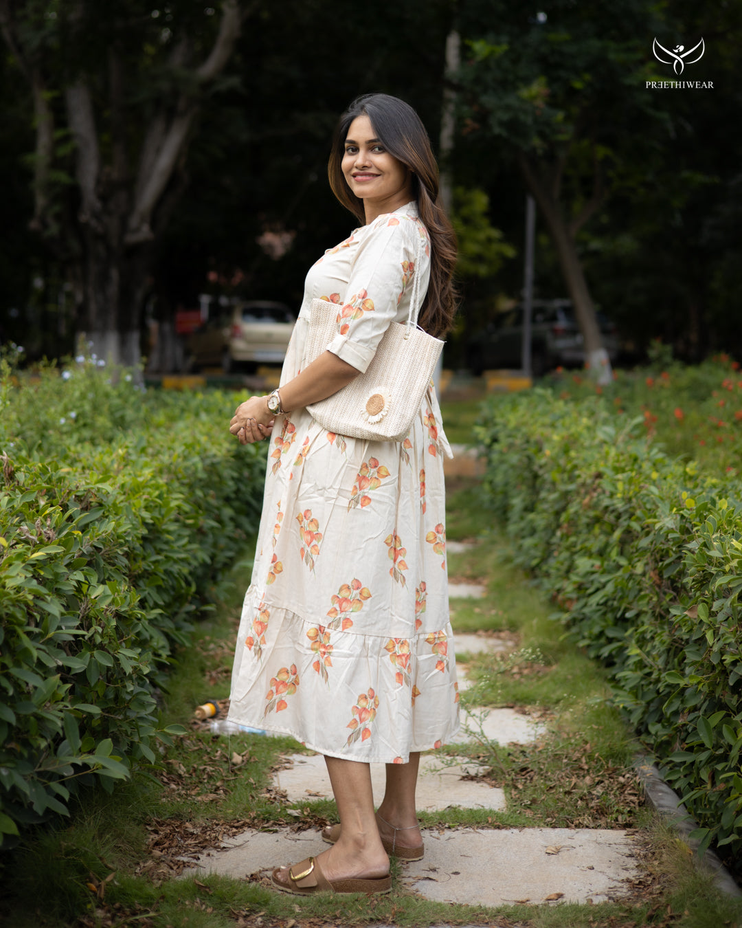 Deepi Maternity Dress with center Button