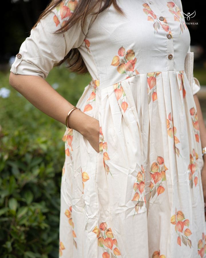 Deepi Maternity Dress with center Button