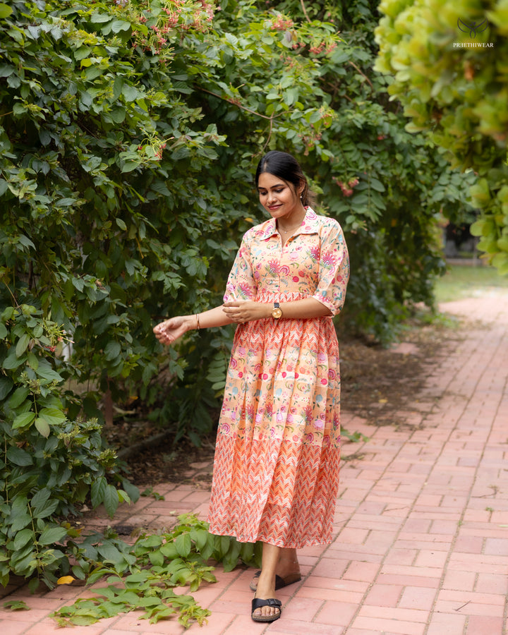 Surya Maternity Dress with center Zip