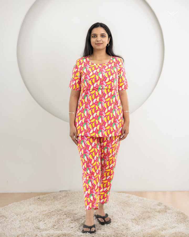 Lavanya2 ThickSoftCotton Maternity Top Pant Set